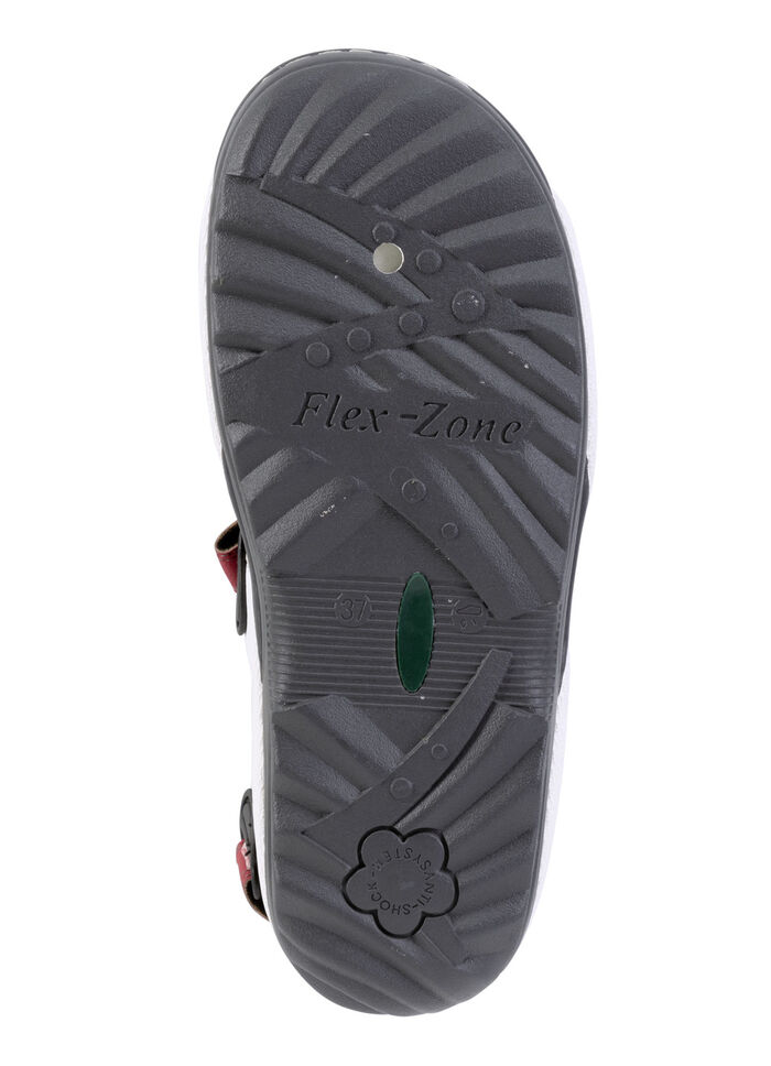 ELENA EDEN, sportliche Damen-Trekkingsandalen, Weite G, mit Klettverschluss BLEU-WEISS-ROT