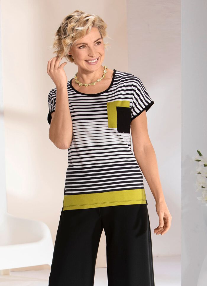 Attraktives Shirt mit Streifen-Dessin 