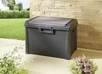 Gartenbox Santorini in elegantem Rattan-Design ANTHRAZIT