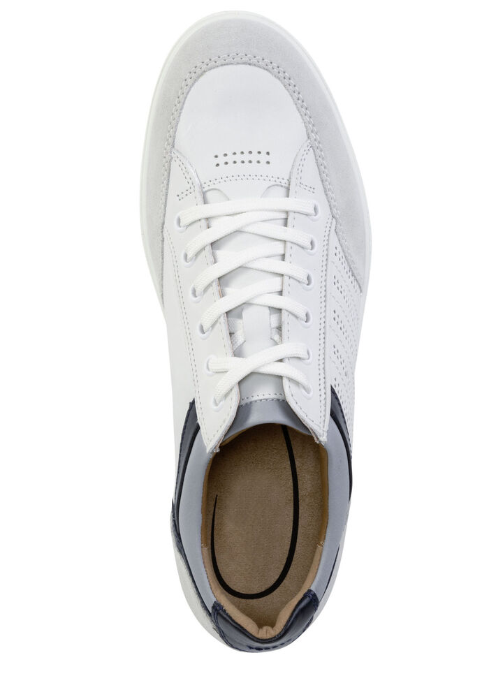 GINO Galante Sneaker mit Kontrast-Besätzen und Zierlochung WEISS