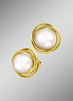 Ohrstecker mit S&uuml;&szlig;wasser-Zuchtperlen-Bouton 