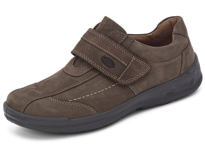 Slipper mit verstellbarem Klettverschluss TABAK