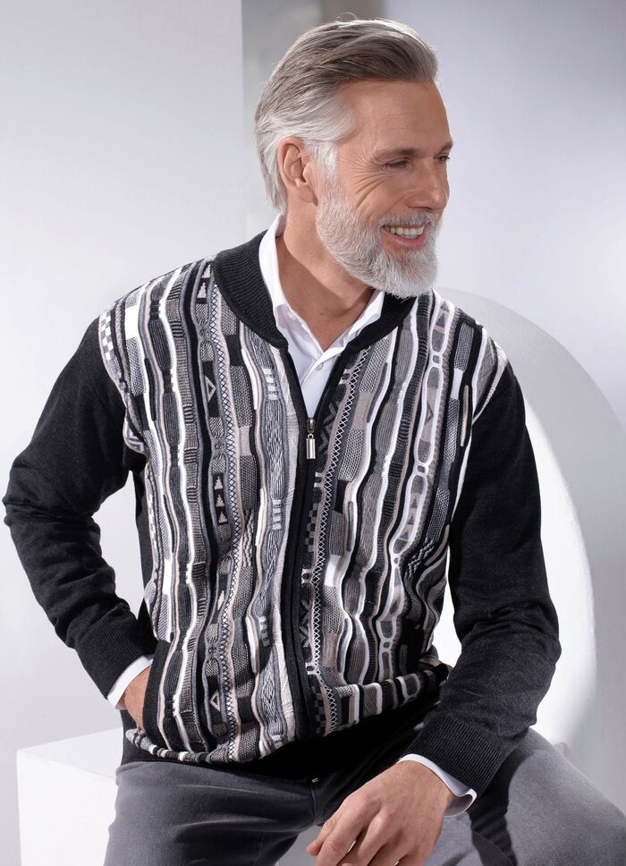 Jacke mit durchgehendem Rei&szlig;verschluss ANTHRAZIT-GRAU