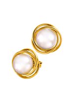 Ohrstecker mit S&uuml;&szlig;wasser-Zuchtperlen-Bouton 