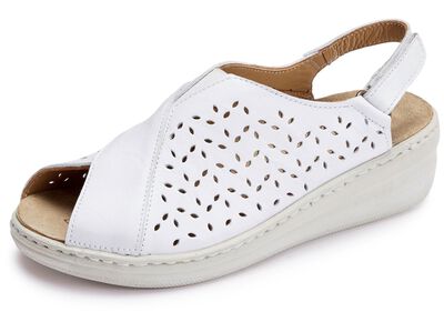 Gemini Sandale aus luftig perforiertem Rind-Nappaleder 