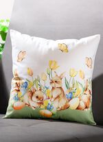 Farbenfroher Kissenbezug in Samtoptik 