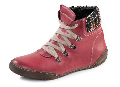 ELENA EDEN Schn&uuml;r-Bootie mit gepolstertem Textil-Schaftrand 