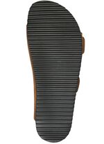 Andrea Conti Pantolette mit bunt bedrucktem Lederfu&szlig;bett BRAUN