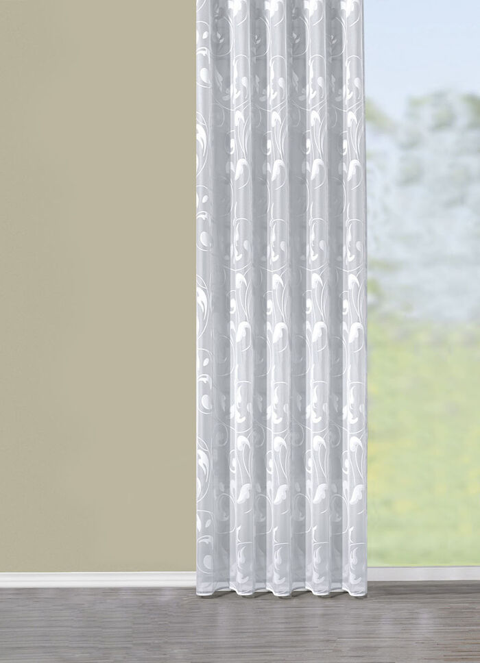 Leicht transparenter Store mit Rankenmotiv 