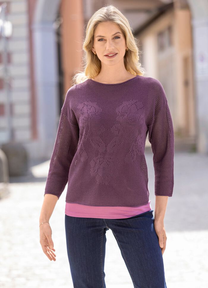 Pullover mit floralem Muster 