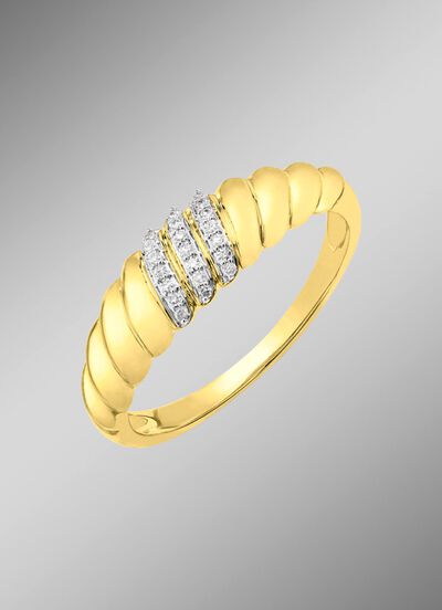 Edler Damenring mit 21 Diamanten 