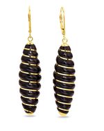 Ohrringe mit echtem schwarzen Achat 