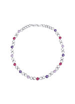 Halskette mit Kristallen in Pink 