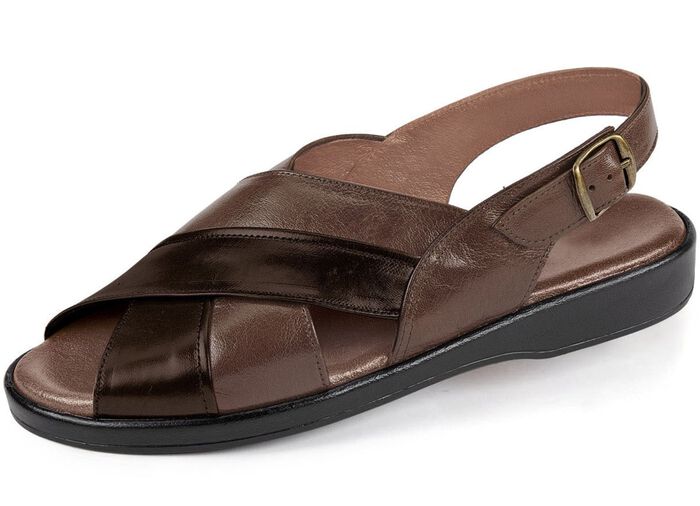  Sandale mit anatomisch geformten Lederfu&szlig;bett 