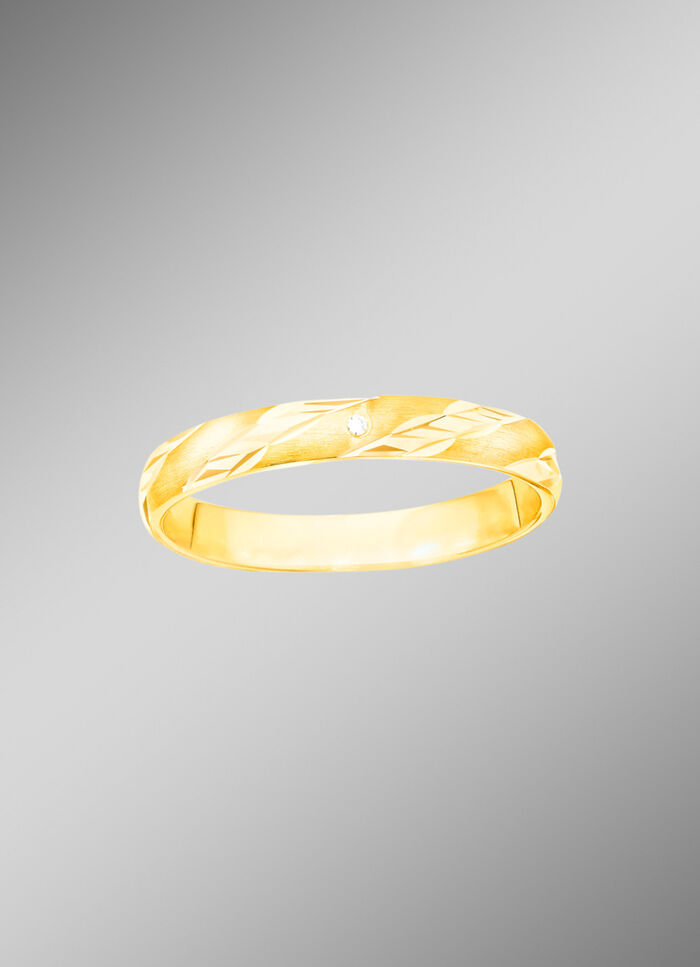 Diamantierter Trauring 