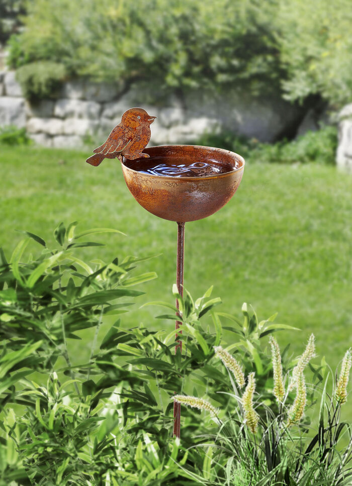 Vogeltränke aus Stahlblech 