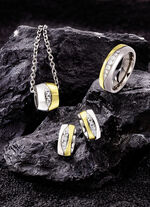 Klappcreolen in Bicolor mit synth. Zirkonia 