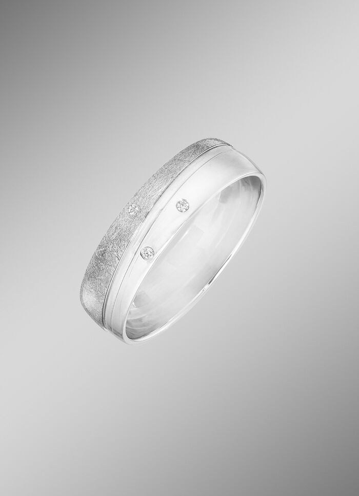 Brillant-Trauring in Weißgold 