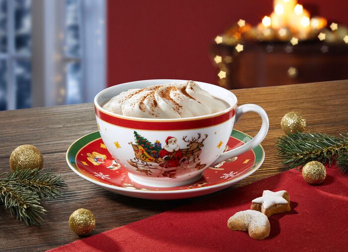 Jumbotasse aus hochwertigem Porzellan, 2-teilig 