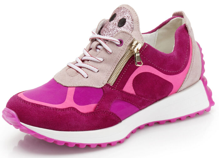 Waldläufer Sneaker mit frecher Glitzer-Applikation PINK
