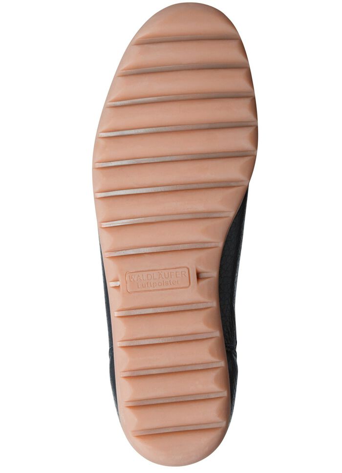 Waldl&auml;ufer Slipper aus edlem, genarbtem Hirsch-Nappaleder SCHWARZ