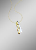 Anhänger in Bicolor mit synth. Zirkonia 