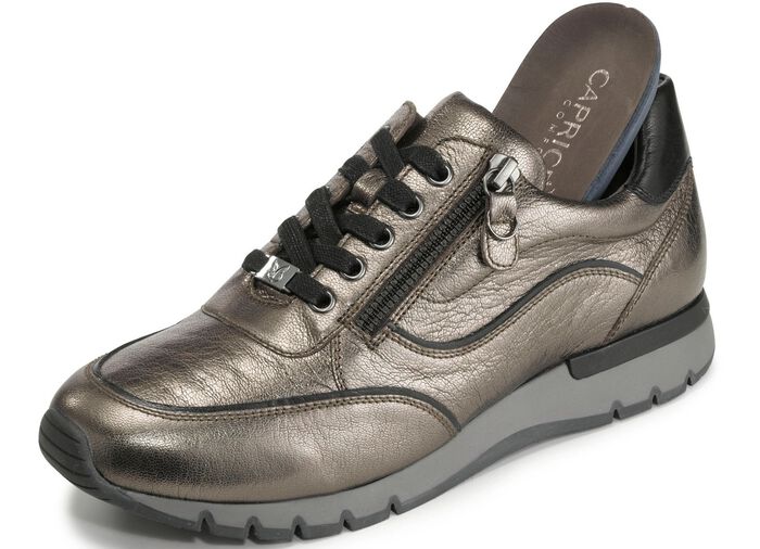 Caprice Schn&uuml;rschuh mit praktischem Seitenrei&szlig;verschluss BRONZE