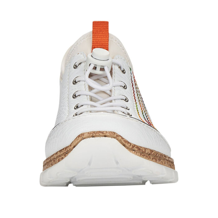 Rieker Sneaker mit elastischem Schnellschnürsystem mit Stopper WEISS-BUNT