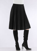 Plissee-Rock in topaktueller Wildleder-Oprik SCHWARZ