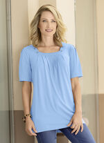 Longshirt mit Zierknöpfen BLEU