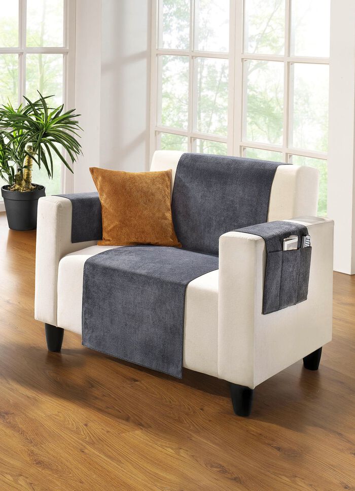 Wohnaccessoires in Wellen-Cord-Optik GRAU