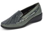 Gemini Slipper mit Krokoprägung GRAFIT