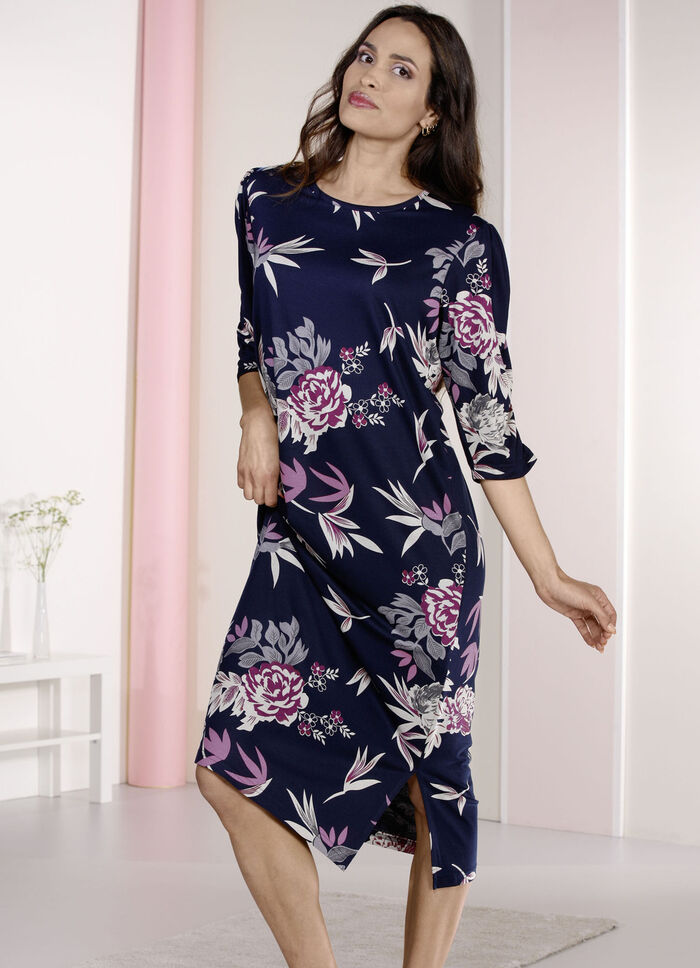 Laurina Nachthemd mit Seitenschlitz 