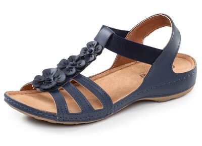 Gemini, modische Damen-Sandalen, Weite G, mit Bl&uuml;ten-Applikationen 