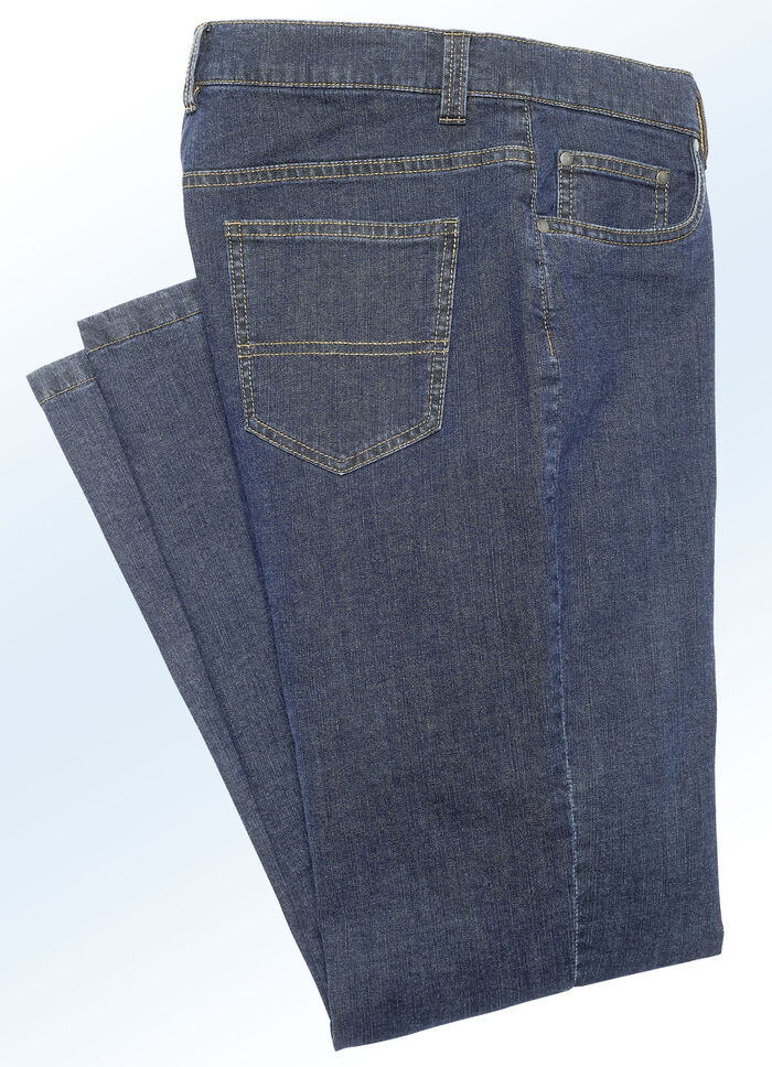 Thermojeans mit Seitentaschen  JEANSBLAU