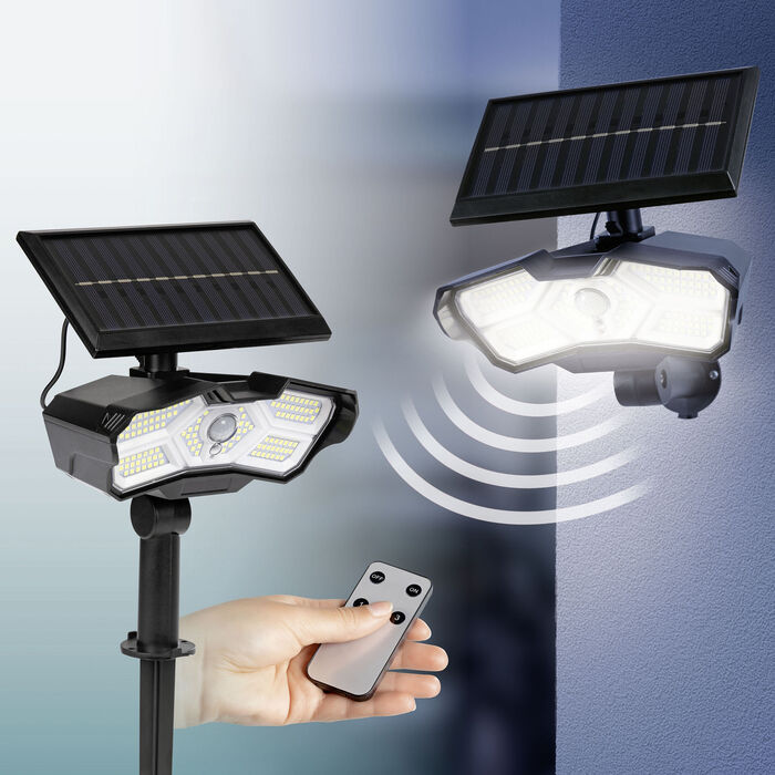 LED-Solarstrahler mit Bewegungsmelder 