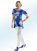 Hose mit h&uuml;bscher Biesenzier ECRU