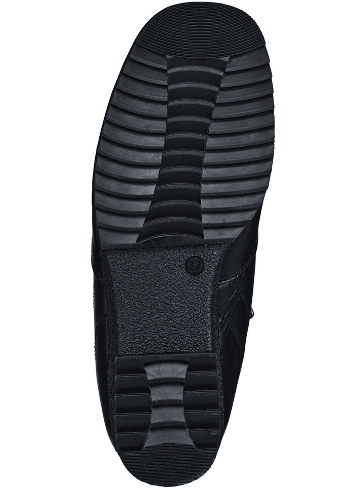 Stiefelette mit zwei seitlichen Reißverschlüssen SCHWARZ