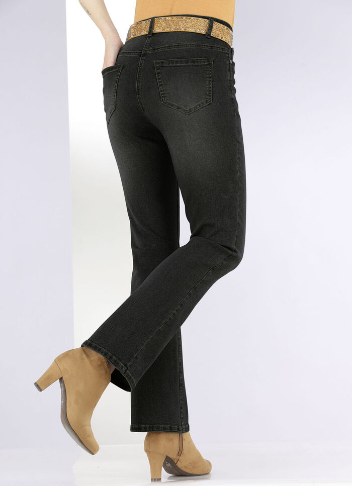 Jeans mit leicht ausgestellter Beinweite SCHWARZ