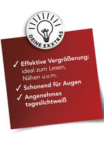 LED-Lupenstandleuchte mit Acrylglas-Linse 