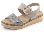 ELENA EDEN, modische Damen-Sandalen, Weite H, mit herausnehmbarem Fußbett SAND-BEIGE