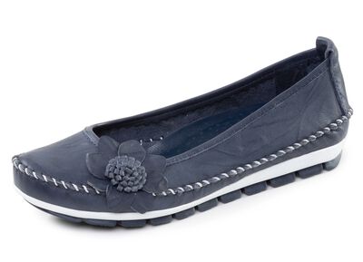 Gemini, schicke Damen-Ballerinas, Weite G, mit herausnehmbarem Fu&szlig;bett 