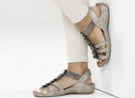 Gemini, modische Damen-Sandalen, Weite G, mit Blüten-Applikationen BRONZE