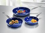 Ceraflon Pfannen-Set, 3-teilig, mit Diamant-Antihaft-Versiegelung BLAU