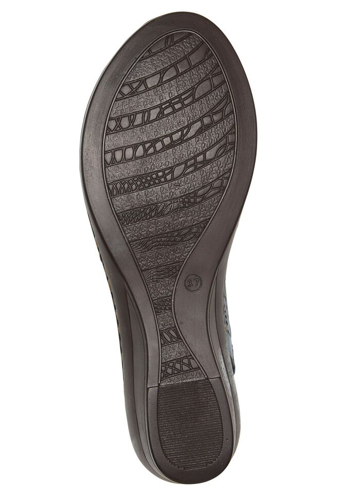 ELENA EDEN, sommerliche Damen-Sandaletten, Weite G, aus Leder JEANS