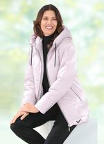 Jacke mit angeschnittener Kapuze 