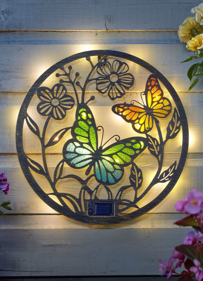 Solar-Wanddeko "Papillon" 