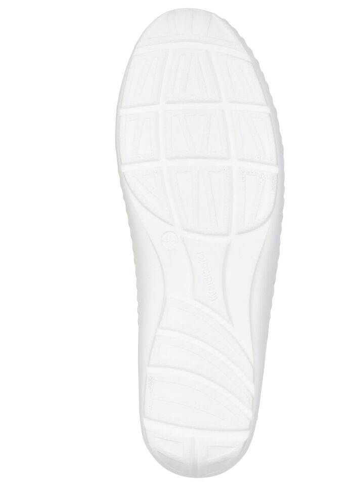 Waldläufer, bequeme Damen-Schnürschuhe, Weite H, mit herausnehmbarem Fußbett WEISS-SILBER