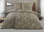 Bettw&auml;sche-Garnitur mit Leopardenmuster  