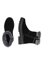 Remonte, gefütterte Damen-Stiefeletten, Winterschuhe, Weite G, mit Lammfell SCHWARZ